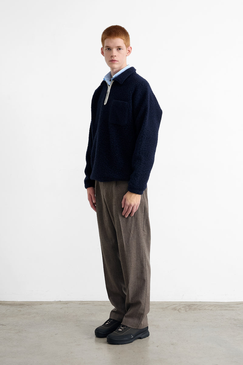 UNCONVETIONAL ZIP POLO NAVY