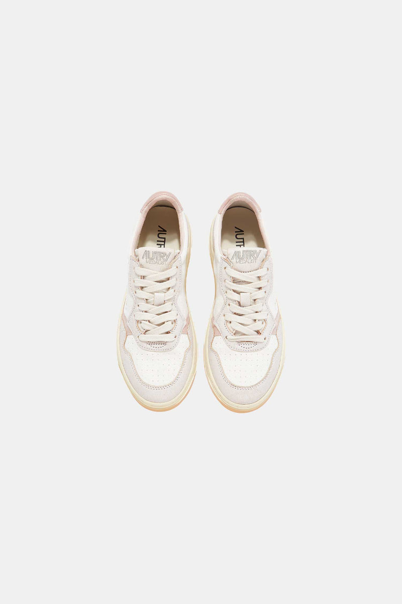 AUTRY: MEDALIST LOW WHITE/PINK