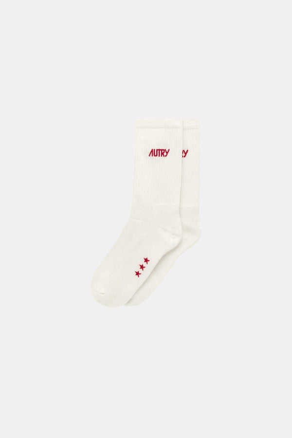 AUTRY SOCKS STARS CREAM/RED