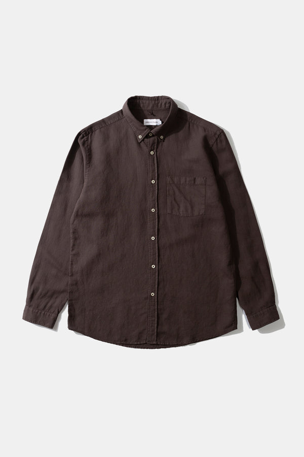 LINEN SHIRT CHOCOLATE