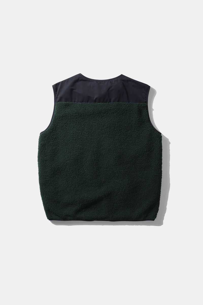 SHEARLING VEST DK GREEN