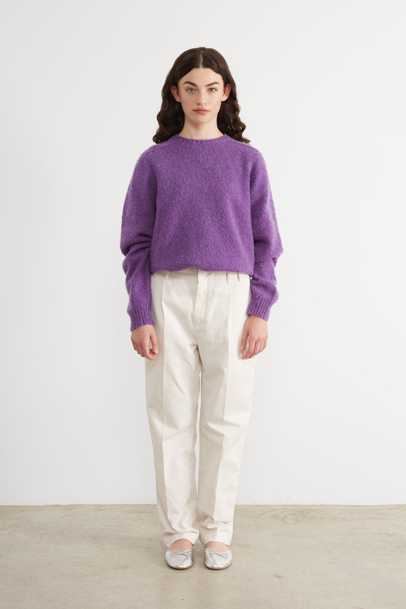 SHETLAND SWEATER PLUM