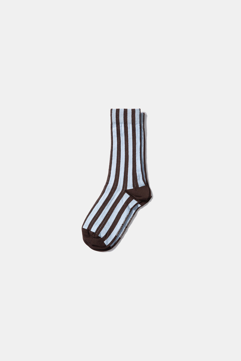 STRIPED SOCKS CHOCOLATE