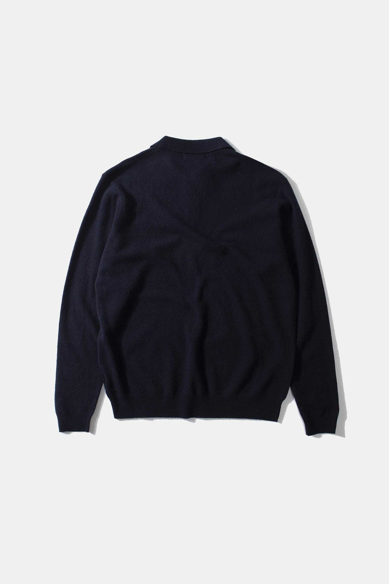 WOOL POLO NAVY