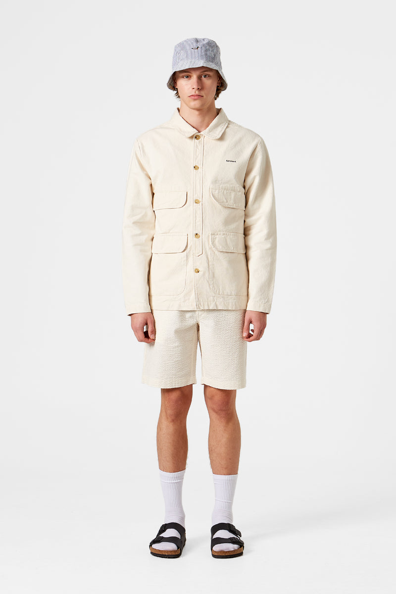 SEERSUCKER SHORTS OFF WHITE