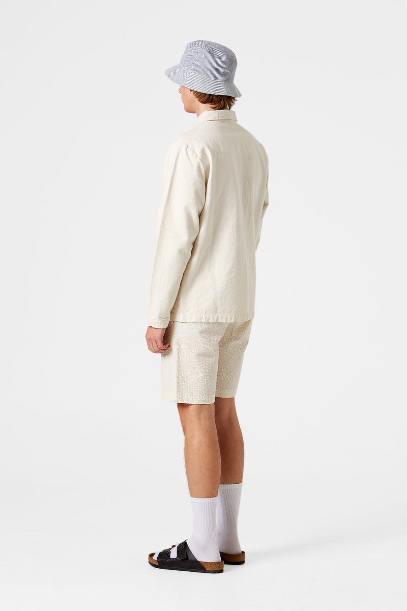 SEERSUCKER SHORTS OFF WHITE