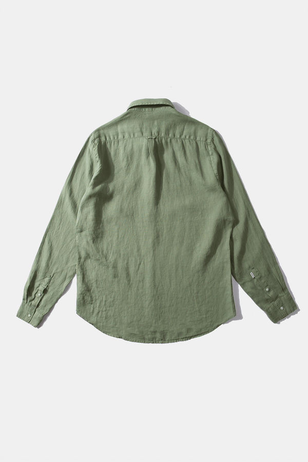 LINEN SHIRT PLAIN OLIVE